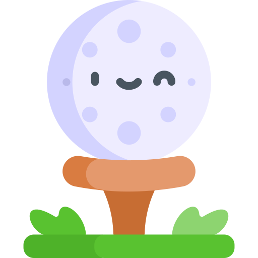 Мяч для гольфа Kawaii Flat иконка