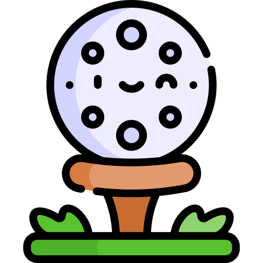 balle de golf Kawaii Lineal color Icône