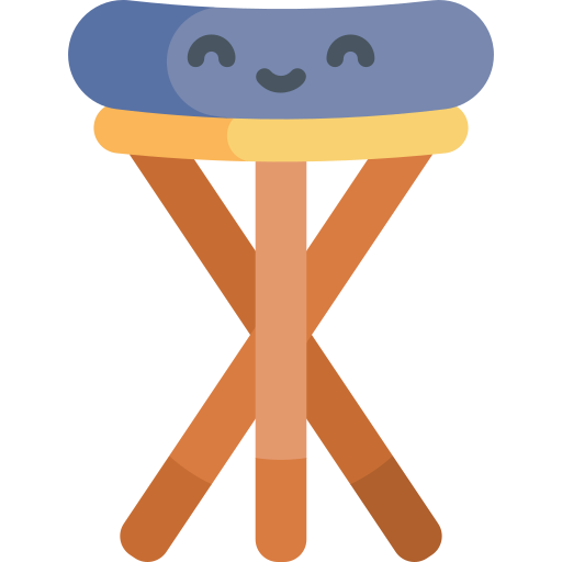 stołek Kawaii Flat ikona