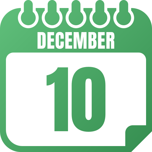 10 grudnia Generic gradient fill ikona