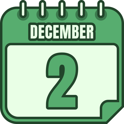 2 grudnia Generic color lineal-color ikona