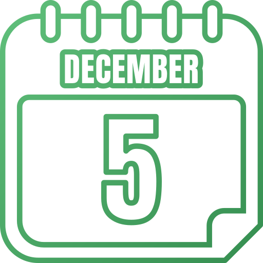 December Generic gradient outline icon