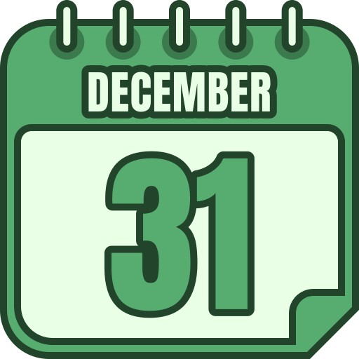 31 grudnia Generic color lineal-color ikona