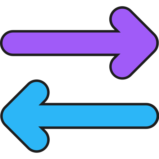 dwie strzały Generic color lineal-color ikona