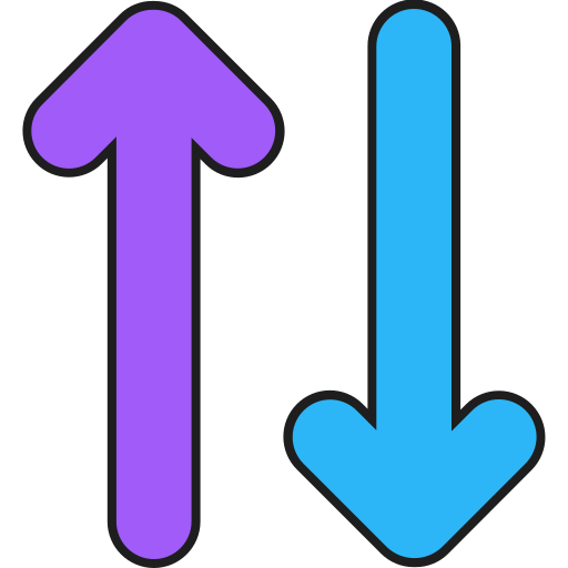 twee richtingen Generic color lineal-color icoon