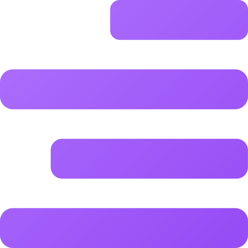 오른쪽 정렬 Generic gradient fill icon
