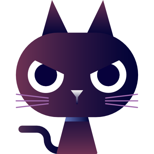 Черный кот Generic Flat Gradient иконка
