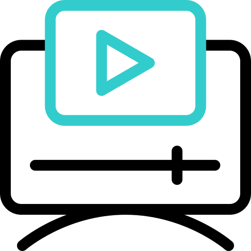 reproductor de video Basic Accent Outline icono