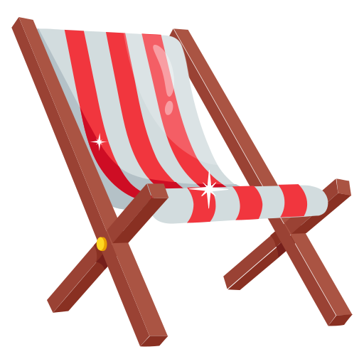 Beach chair Generic color fill icon
