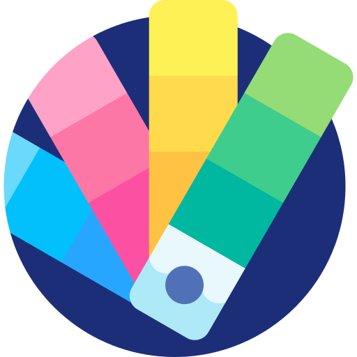 palette dei colori Detailed Flat Circular Flat icona