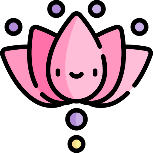 meditatie Kawaii Lineal color icoon