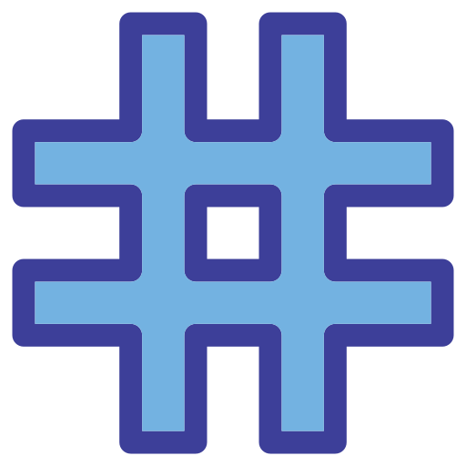 Hashtag Generic color lineal-color icon