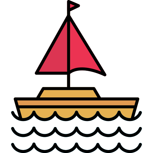 Sail boat Generic color lineal-color icon