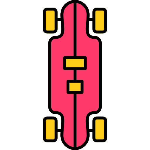 longboard Generic color lineal-color icon