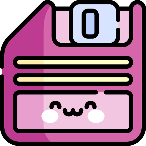 Floppy disk Kawaii Lineal color icon