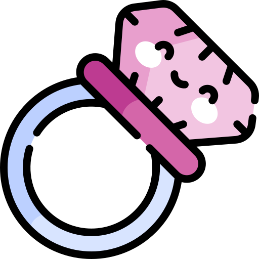 pierścień pop Kawaii Lineal color ikona