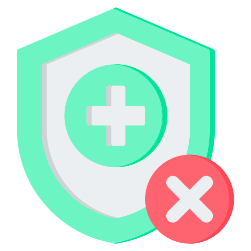No medical insurance Generic color fill icon