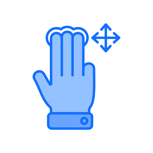 Touch and drag Generic color lineal-color icon