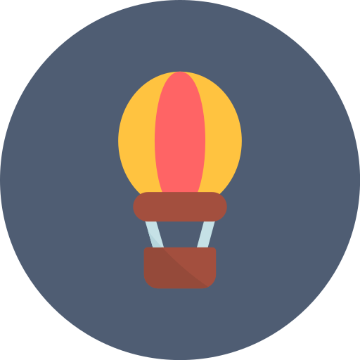 Hot air ballon Generic color fill icon