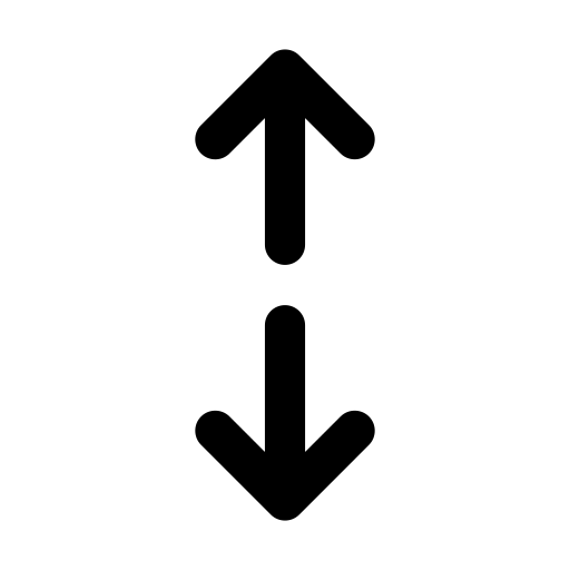 上矢印と下矢印 Generic black outline icon