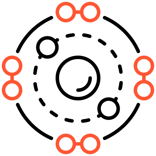 Átomo Generic color outline icono