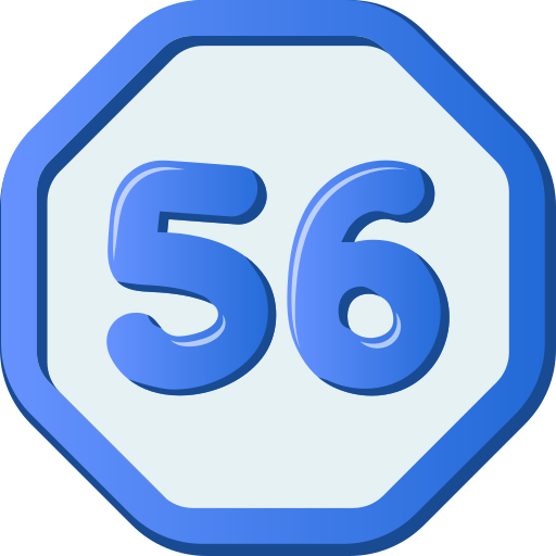 cincuenta y seis Generic color fill icono