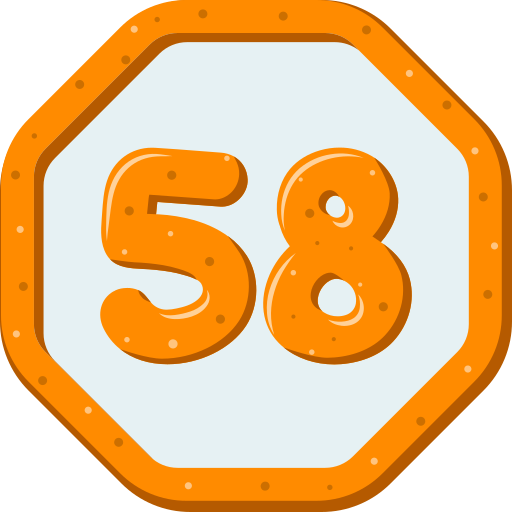 cincuenta y ocho Generic color fill icono