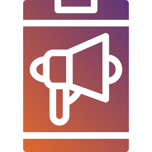 mobilny marketing Generic gradient fill ikona