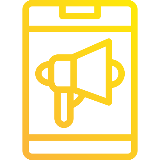 Mobile marketing Generic gradient outline icon