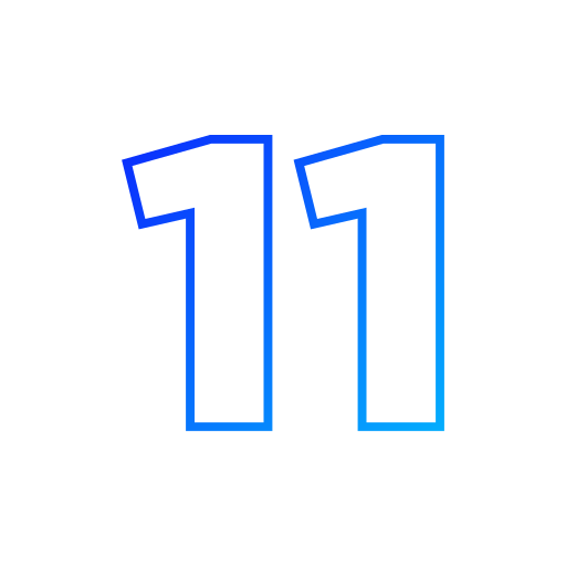 numéro 11 Generic gradient outline Icône