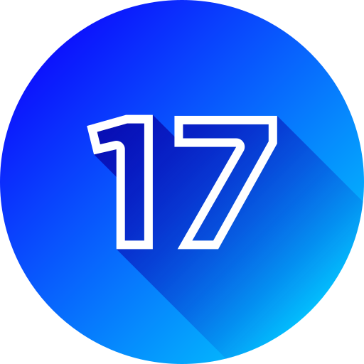 nummer 17 Generic gradient fill icoon