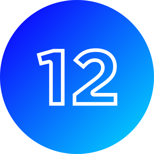 nummer 12 Generic gradient fill icon