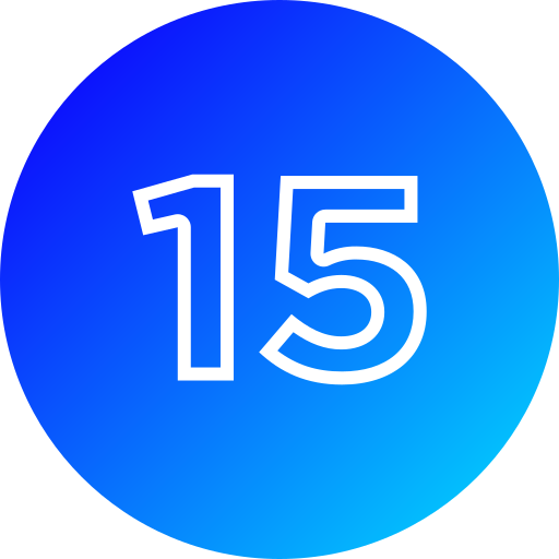 nummer 15 Generic gradient fill icon