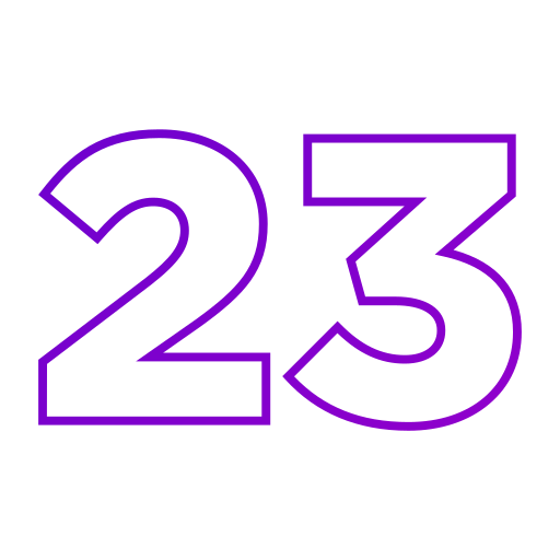Number 23 Generic gradient outline icon