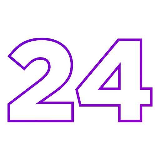 Number 24 Generic gradient outline icon