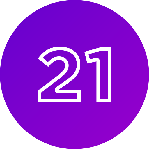 nummer 21 Generic gradient fill icon