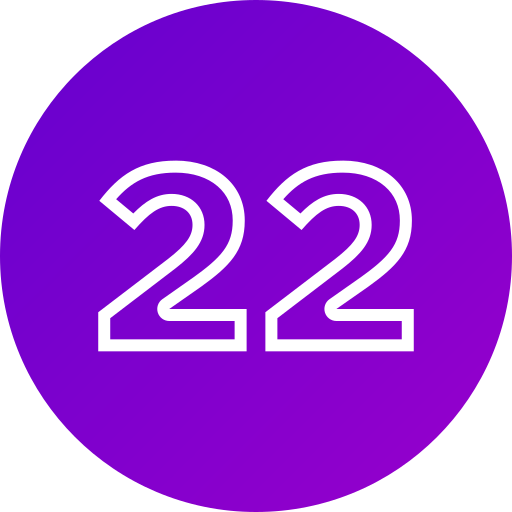 nummer 22 Generic gradient fill icon
