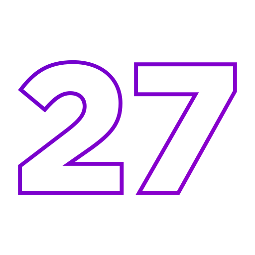 Twenty seven Generic gradient outline icon
