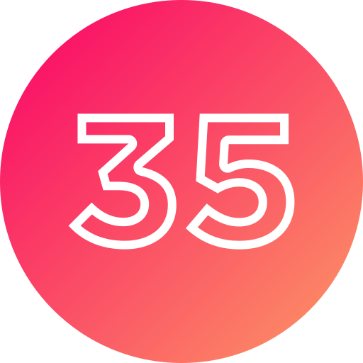 Thirty five Generic gradient fill icon