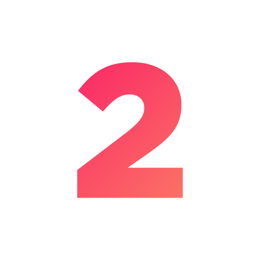 Number 2 Generic gradient fill icon