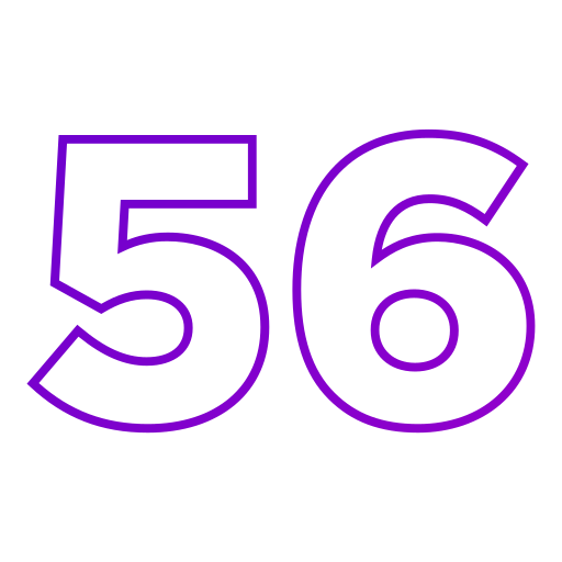 cincuenta y seis Generic gradient outline icono