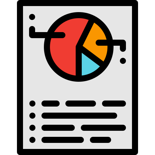 Analytics Detailed Rounded Lineal color icon