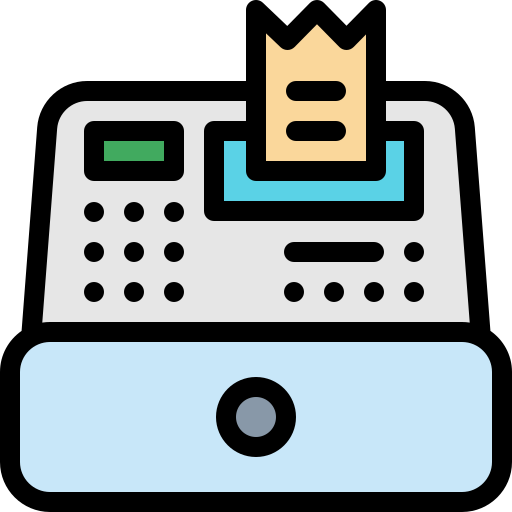 Cash register Detailed Rounded Lineal color icon