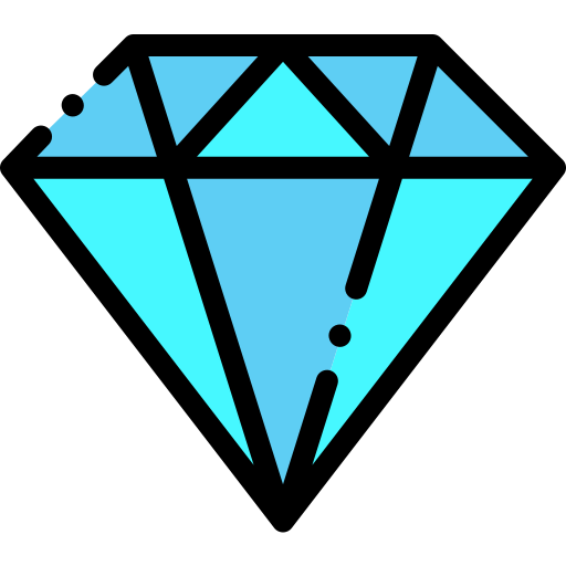 다이아몬드 Detailed Rounded Lineal color icon