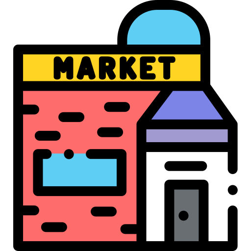 Market Detailed Rounded Lineal color icon