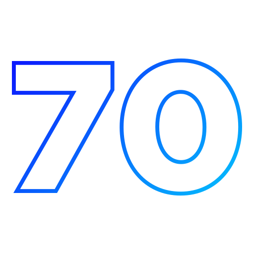 Seventy Generic gradient outline icon
