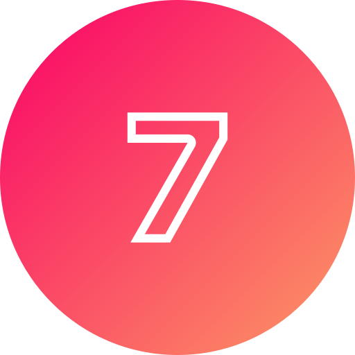 numer 7 Generic gradient fill ikona
