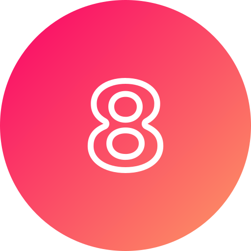 numer 8 Generic gradient fill ikona