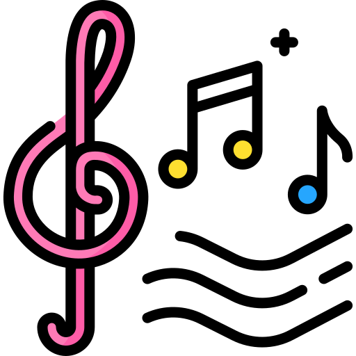 muziek Special Lineal color icoon