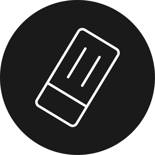 gumka do mazania Generic black fill ikona